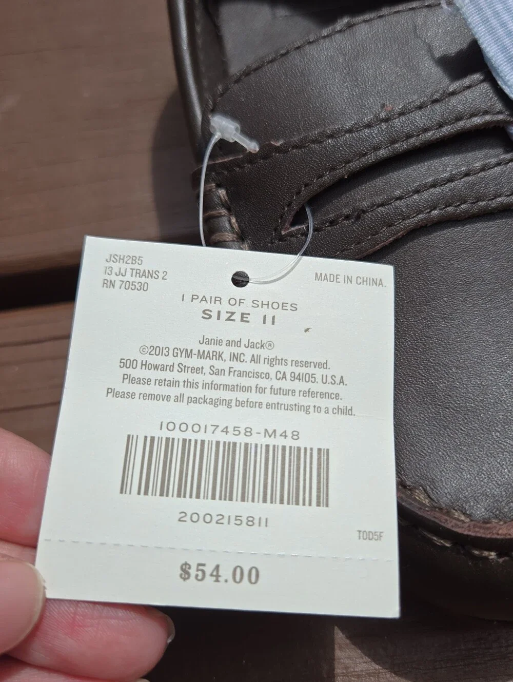 Janie And Jack Penny Loafers Brown Leather Size 11